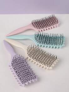 1支/6支装卷发造型梳，2025专业卷发梳，打造完美卷发、波浪和螺旋卷，防毛躁，顺滑梳理，沙龙级造型，美发梳 - 彩色 - 查看 6