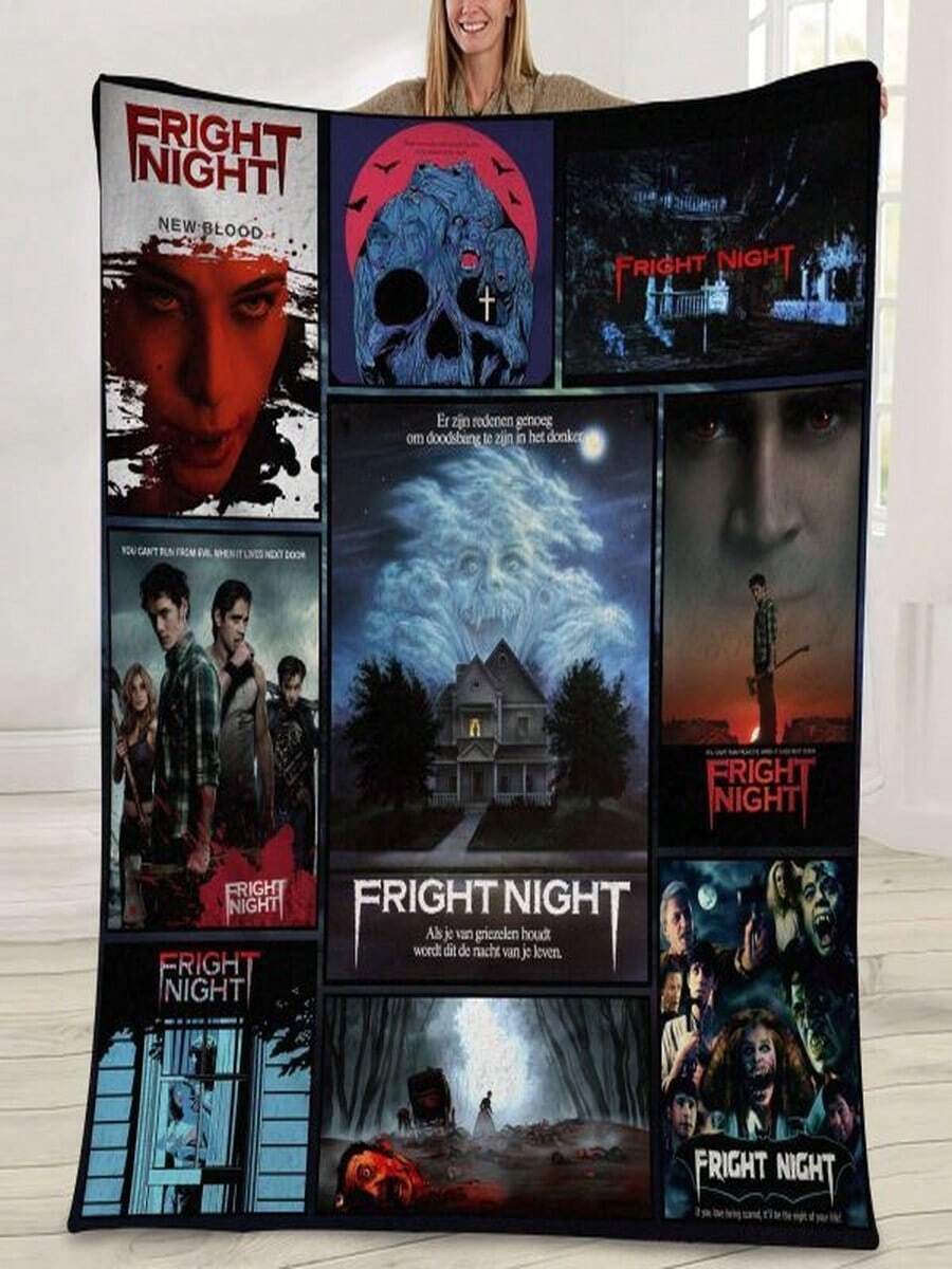 Fright Night Blankets, Scary Movie Halloween Horror Movie Fleece ...
