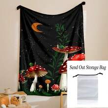 1pc Cozy Mushroom Snail Flannel Blanket - Soft, Warm, Comfortable, And Lightweight For Sofa, Travel, Camping, Living Room, Office, And Bed - Perfect Gift For Home Comfort - Nhiều màu - Xem 6