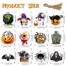 Decoración de fiesta de Halloween, tarjetas y adornos colgantes, decoración colgante de terror y horror para Halloween