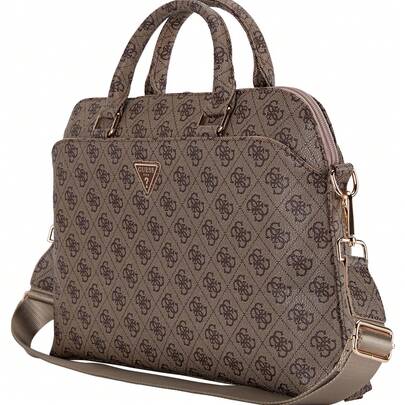  Portafolio Original Guess 4g Logo Triángulo 15 - Café