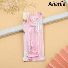 Ahania Eyebrow Designer Kit 1 Eyebrow Razor + 1 Caliper + 1 Eyelash Brush - 彩色 - 查看 4