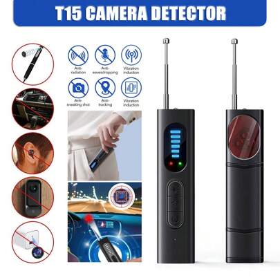 Hidden Camera Detectors, Camera Detector With 5 Levels Sensitivity 4 Modes, Portable Mini Design Spy Camera Detector For Hotel Bathroom Office Car Travel, 25H Working Time