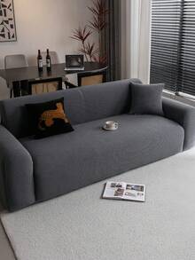 1 件经典深灰色沙发套，高弹性，防尘防污，可机洗/手洗家具保护套，适合日常使用，适合 3/4 座沙发（多种尺寸可选） - 深灰色 - 查看 5