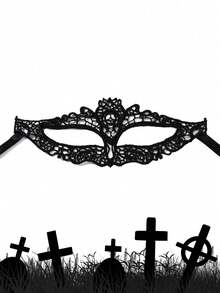 2 Sexy Black Lace Eye Masks, Party Mask Costume Props, Suitable For Masquerade Balls And Costume Parties