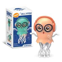 Crawling Electric Dancing Jellyfish Toy, Jellyfish Lying Toy With LED Lights And Music, Automatic Obstacle Sensing Smart Tentacle Explorer, Party, Children's Day, Birthday Gift, Suitable For Boys And Girls, Pink And Green Children's Gift, Batteries Not Included - Multicolor - View 11