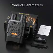 HD Infrared Night Vision Binoculars For Adults - 10X Zoom, 2.8K Video, 128GB Card Support, USB Charging, Type-C Fast Charging, Ideal For Camping, Hunting & Security, Black - màu đen - Xem 1