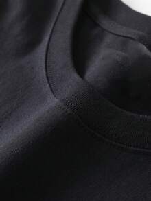 Fortunes MSDFS Cotton Men's T-Shirt, Summer Men's T-Shirt, Men's Sports T-Shirt, Micro-Stretch Knitted Fabric, Printed T-Shirt, Regular Fit, Micro-Stretch Clothing, Pattern T-Shirt, Casual Style, Summer T-Shirt - Black - View 6