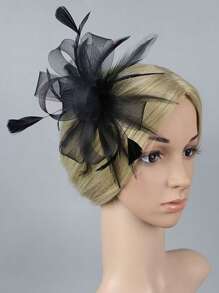 1 pièce Chapeau de Fascinateur élégant vintage avec voile, convient pour le jour des courses, la fête de mariage, polyvalent pour toutes les saisons