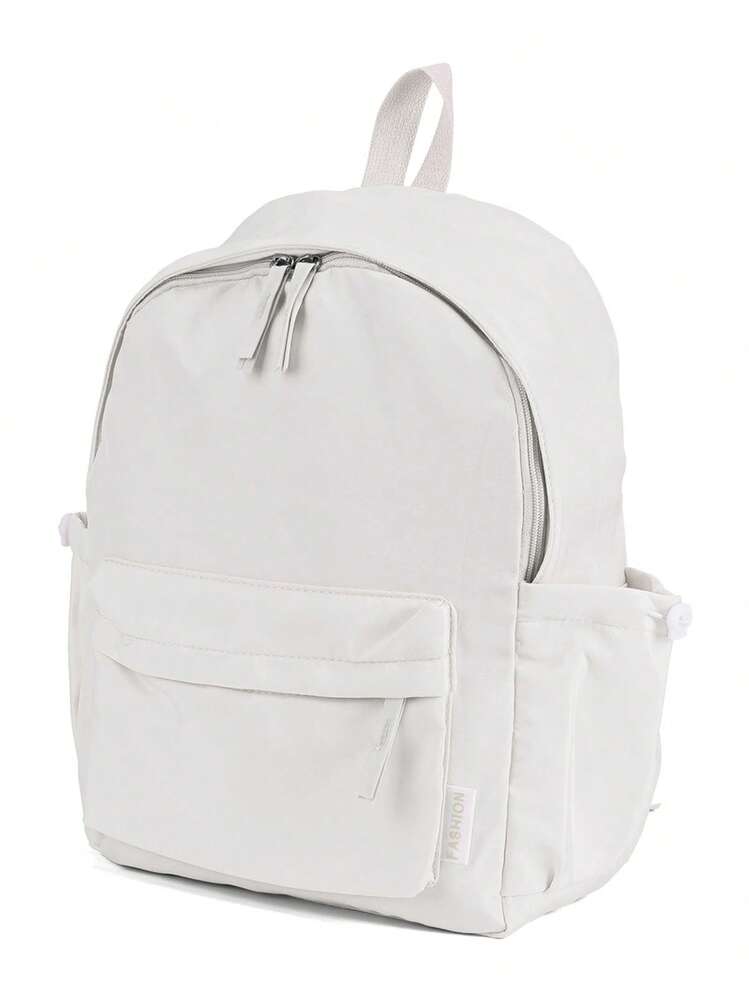 Unisex 28L Backpack 11 Inch Laptop Waterproof Polyester School Backpack With Side Pockets For Men & Women - White - View 5