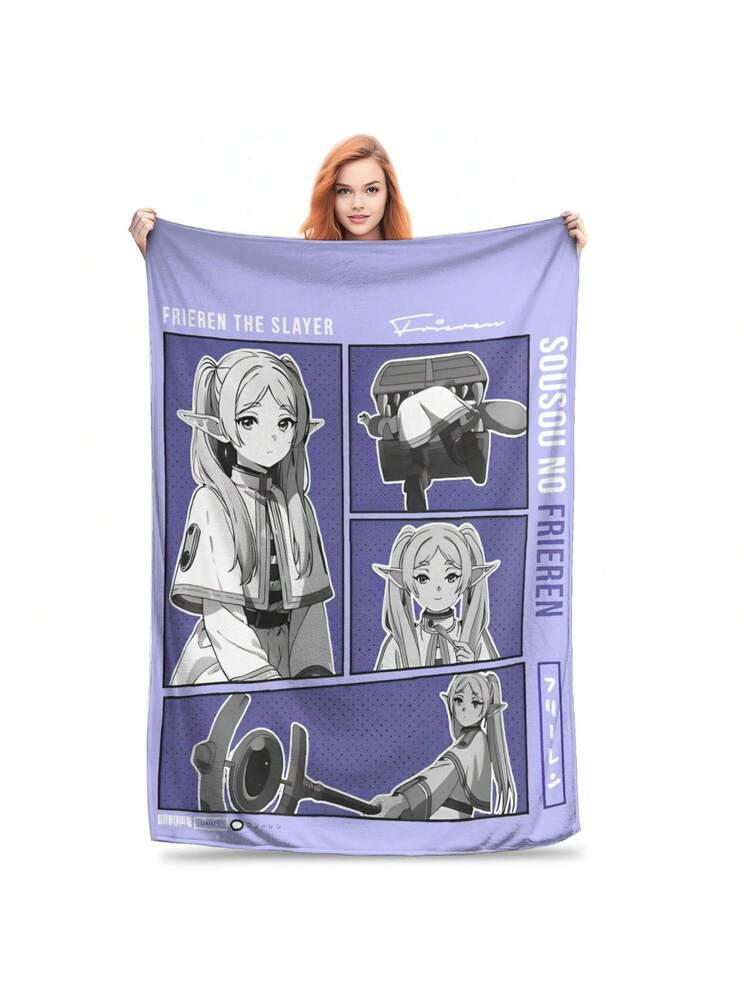 Frieren & Himmel Coral Fleece Plush Throw Blankets Sousou No