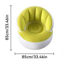 1 件套带靠背充气沙发，便携式快速充气可折叠休闲沙发，PVC 植绒表面，适用于客厅、游戏室、卧室、阳台、阅览室 - 彩色 - 查看 14