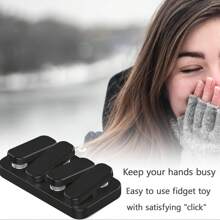 跷跷板推卡、金属弹卡、指尖按压、钢琴节拍器、指尖减压玩具、青少年减压玩具、桌面玩具 - 彩色 - 查看 9