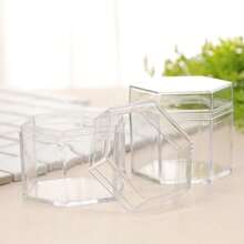 12个全新高透明PS塑料方形包装盒，上下盖开口包装盒，托盘式透明盒