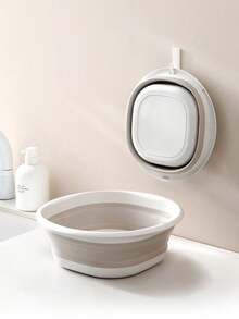 1/3件便携式折叠洗脸盆，户外旅行家用盆，学生宿舍洗脸盆，洗脚盆，洗衣盆，折叠盆，易清洗，轻便可伸缩，适用于家庭，宿舍和户外露营，可用作露营水槽，洗衣盆，水桶