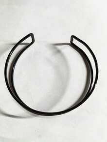 1pc Women's Metallic Texture Line Vintage Multi-Layer Wrapped Bracelet, Fashionable High-End Jewelry Accessory