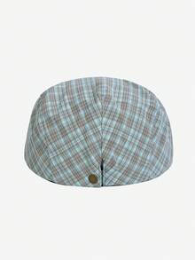 1pc Unisex Fashion Plaid Beret Hat, Retro British Style Newsboy Cap, Suitable For Autumn/Winter Outdoor Daily Wear, Great Gift
