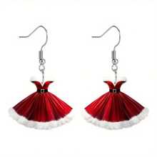 1 Pair Acrylic Christmas Princess Earrings - Perfect Holiday Gift, Suitable For Her, Cute Vacation Style