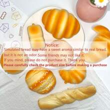 1 Pc Slow Rebound Squishy Decompression Toy Simulation Bread Creative Toy - Beige - View 4