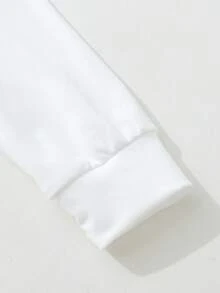 Conjunto de 2 piezas de camisa polo de manga larga con cuello estampado + pantalones deportivos estampados para bebé niño en otoño/invierno - Blanco - Ver 5