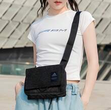 Adidas Unisex Casual Sports Minimalist Shoulder Bag, Handbag, Crossbody Bag - Black - View 2