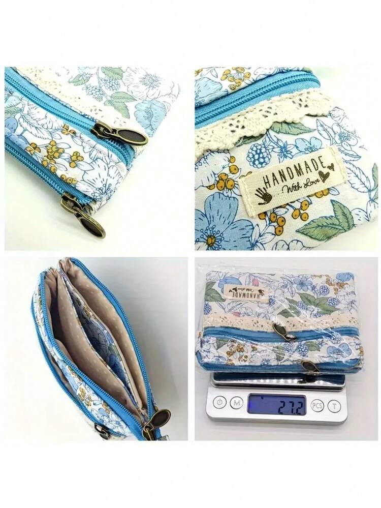 1 pieza Bolsa de cosméticos pequeña, bolsa de almacenamiento, monedero de viaje, bolsa de aseo, bolsa de cosméticos linda, bolsa de cosméticos de viaje, bolsa de aseo, bolsa de almacenamiento de cosméticos, bolsa de almacenamiento portátil de gran capacidad, bolsa de cosméticos pequeña como regalo para mujeres, bolsa de almacenamiento, monedero de viaje para cosméticos - Multicolor - Añade 5