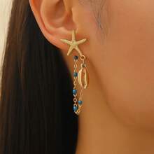Summer Starfish & Sea Turtle Earrings, Beach Style Earrings, Bohemian Jewelry Earrings For Women