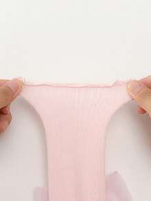 1 Pair Girls' Bow Decor Princess Mid-Calf Socks, Non-Slip Indoor Floor Socks, Toddler Socks, Spring/Autumn