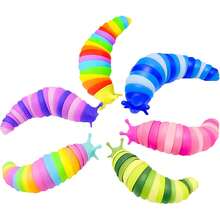 Random 3PCS Cute Slug Fidget Toys – Sensory Toys For Autistic Kids & Children (3+)| Ideal Party Favors Or Calming Playtime Accessories - 6 cái - Kích thước trung bình - Xem 8