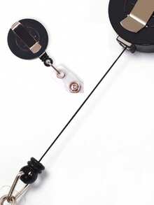 男女通用白色钻石蝴蝶伸缩卡包，防丢易拉夹，毛毡刺绣伸缩工作证卡包，学生卡包，食堂卡包，滑动盖设计，双卡槽，小卡槽，公交卡包 - 彩色 - 查看 4