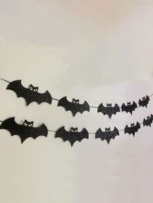 Halloween Decoration - Glow In The Dark Bat Eyes Banner For Halloween Bat Hanging Decor
