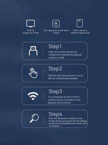 二合一无线 Android Auto 和 CarPlay 适配器 - USB-C/PD 兼容、即插即用、低延迟、已启用、USB- (5V) 带无线、兼容 IOS10+ 和 Android 11+、仪表盘接收器、智能手机和汽车、无线加密狗，可实现无缝连接 - 銀色 - 查看 9