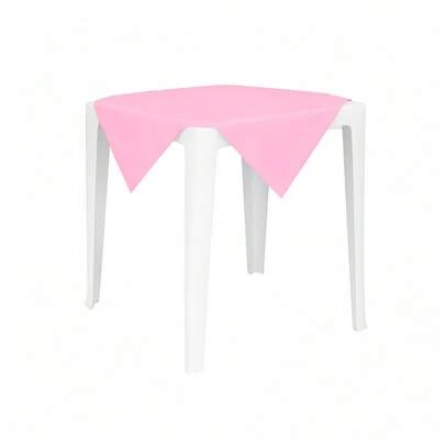 Kit 10  Toalhas de Mesa Plástico 70x70 cm Descartável para Festas, chá  Eventos e Casamentos