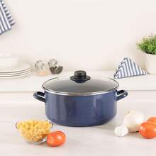 Ekco Cacerola para estufa de Inducción de Acero Esmaltado 24 cm - 6,9 litros - Ver 6