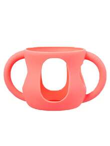 1个硅胶套，适用于天然玻璃婴儿奶瓶，硅胶材质，易握手柄，防摔保护，兼容4/8盎司玻璃瓶 - 彩色 - 查看 11