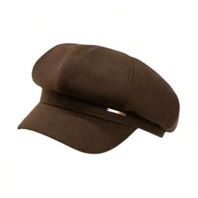 1pc Women's Octagonal Hat, New Spring/Autumn/Winter Outdoor Casual UV Protection Cap, Versatile Brimmed Hat Suitable For Everyday Use