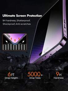 2 piezas de protector de pantalla de vidrio templado anti-espionaje, compatible con la serie iPhone, cobertura de pantalla completa, protector de pantalla de privacidad, anti-arañazos, anti-colisión, adecuado para iPhone 11/12/13/14/15/16/16 Plus/16 Pro/16 Pro Max/16e/17 Series, regalo de cumpleaños, familia, amigos, protector de pantalla de teléfono móvil, accesorios de teléfono móvil, Halloween, regalo de Halloween