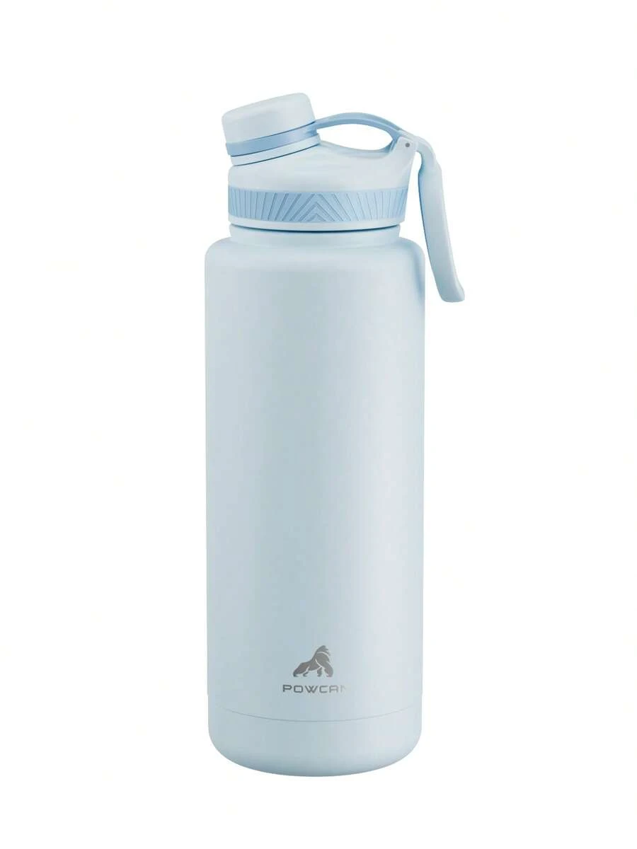 40 oz Insulated Tumbler with Spout Lid – Stainless Steel Water Bottle, Leak-Proof Double Wall Coffee Cup, Keeps Cold for 24H, Fits Car Cup Holder, Reusable Travel Mug for Sports, Gym, School, and Travel - 淺藍 - 查看 1