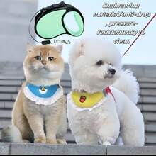 New 16-Foot Retractable Dog Leash - Dog-Style Pet Leash, One-Touch Brake And Lock, Durable Nylon, Perfect For Nighttime Walks And Runs, Hands-Free | Functional Design | Comfortable Grip