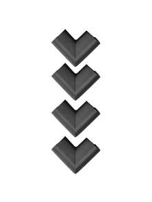 4 Stücke weiche Kantenschutz, Kollisionen verhindern, Möbel Tischeckenschutz, Sicherheits-Gummi-Eckenschutz für Kamin, Treppen, Schränke zum Schutz der Familie