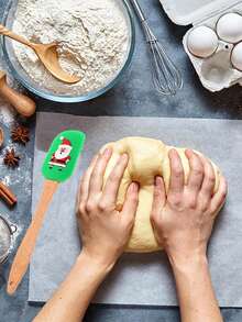 1pc Christmas Silicone Spatula Christmas Spatula Set Christmas Kitchen Utensils With Wooden Handle Christmas Cake Decorating Spatula For Cooking Baking Stir Butter Cream Christmas Christmas Decorations Christmas Pajamas Christmas Gifts Christmas Decor