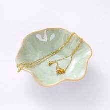 1pc Ceramic Jewelry Dish Plate With Floral Design - Multi-Use Decorative Organizer Jewelry, Cosmetics, Keys - Pastel Green, Pink, White & Speckled - Bathroom, Kitchen, Bedroom Home Decor, Bathroom Accessory, Stylish Storage, Elegant Craftsmanship, Small Item Tray, Shoppers, Jewelry Towers - 白色 - 查看 9