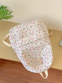 1 chiếc balo in hình phong cách sinh viên dễ thương, có ngăn đựng laptop, dây đeo vai điều chỉnh được, túi du lịch nhẹ nhàng, phù hợp cho nữ sinh/thiếu niên/sinh viên/sinh viên mới tốt nghiệp, sử dụng hàng ngày, đi chơi, du lịch, đi học và mùa tựu trường. - trắng - Xem 9