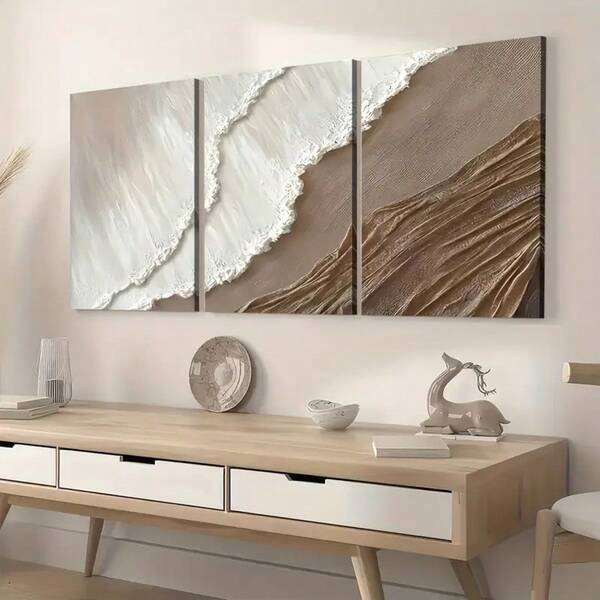 3pcs 2D Modern Minimalist Abstract Wall Art Paintings, Canvas Oil Painting Decor Posters, Home Decor, Wall Art, Room Decoration, Holiday Gift, Living Room, Bedroom, Dining Room, Office Decor, Suitable For Room Decoration