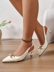 Women's Fashion High Heel Shoes, Beige High Heel Sandals, Suitable For Wedding, Party, Holiday, Festival, Women Shoes