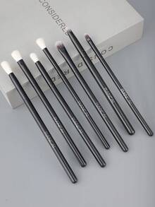 RANCAI 7pcs Eye Makeup Brush Set, Professional Eye Makeup Brush Kit, Made Of Synthetic Hair, Suitable For Eyebrows, Eyelashes, Eyeliner, Includes Spiral Brush And Blending Brush. - Multicolor - View 6