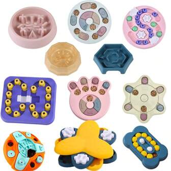 1pc Dog Puzzle Toys Slow Feeder Interactive Increase IQ Food Dispenser Non-Slip Slowly Eating Bowl Cat Dogs Food Games