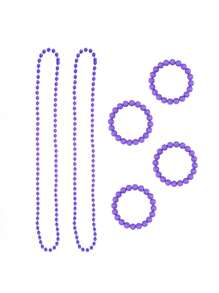 D EXCEED 1/2/4/5 PCS 1980s Long Neon Bead Nekalce For Women Neon Party Costume Accessories For Women Neon Artificial Bead Necklace Solid Color Bride Weddings Masquerade Festival Decorations Gifts