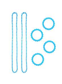 D EXCEED 1/2/4/5 PCS 1980s Long Neon Bead Nekalce For Women Neon Party Costume Accessories For Women Neon Artificial Bead Necklace Solid Color Bride Weddings Masquerade Festival Decorations Gifts