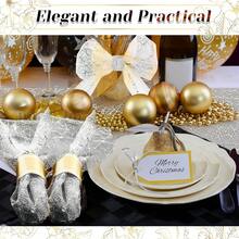 1pc Silver Metallic Mesh Table Runner 11"X108", Rectangular Tablecloth Decor Suitable For Wedding, Birthday, Bridal Shower, Reception, Party, Home, DIY Daily Decoration